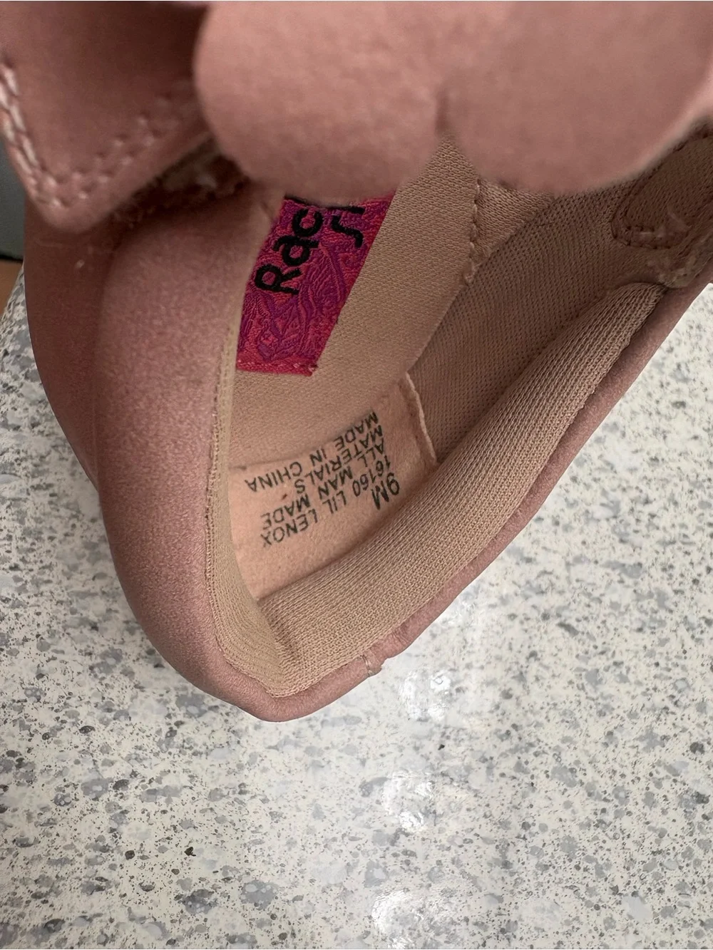 R+Co Girls Flower Strap Mary Jane Shoes in Dusty Rose